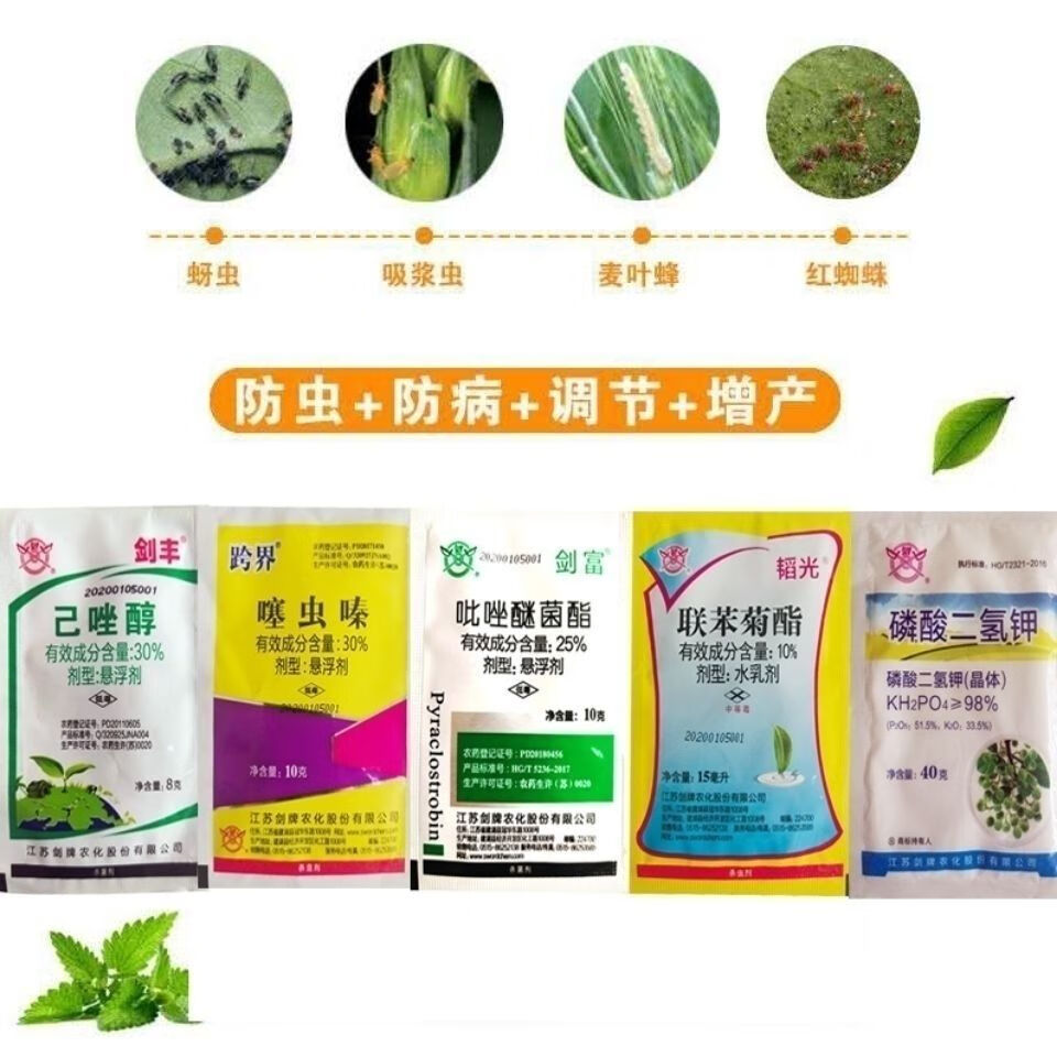 芸乐收小麦增产200斤套餐一喷三防杀虫剂死穗防冻芸