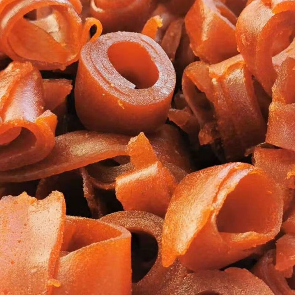 小碾道果丹皮边角料1斤装卷山楂卷果丹皮边角料家庭实惠装5斤装果丹皮