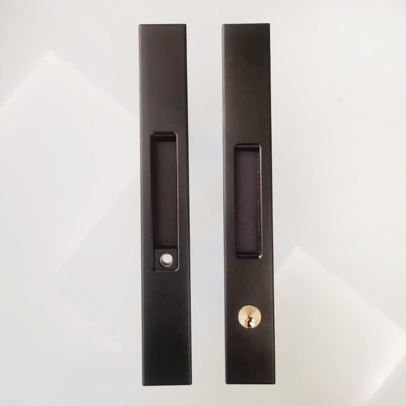 铝合金推拉门移门锁一字锁带钥匙大小尺寸阳台移门锁 1字锁带钥匙