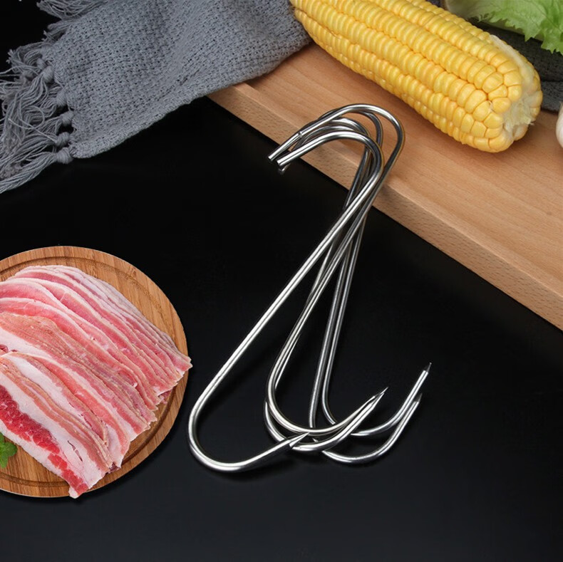 30只装不锈钢尖头腊肉挂钩挂肉钩子挂腊肉钩晒肉钩腊肉钩子多功能挂