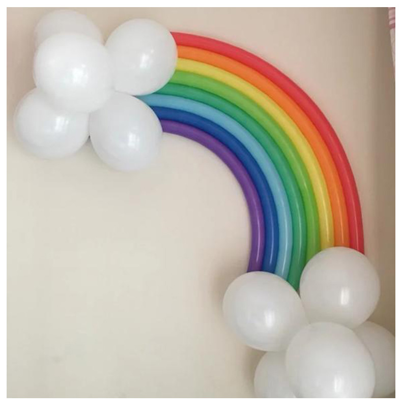 加厚魔术造型汽球宝宝百天儿童生日派对长辈祝寿布置红色20个长条气球