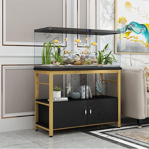 境珧简易鱼缸柜鱼缸架金属家用客厅鱼缸底柜水族箱定做小型鱼缸底座柜