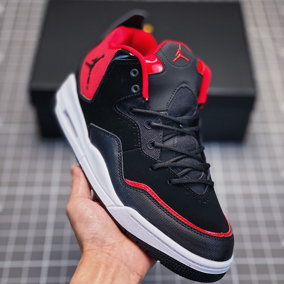 纯原airaj23courtside23黑红乔23运动男女篮球鞋ar1000104黑红36