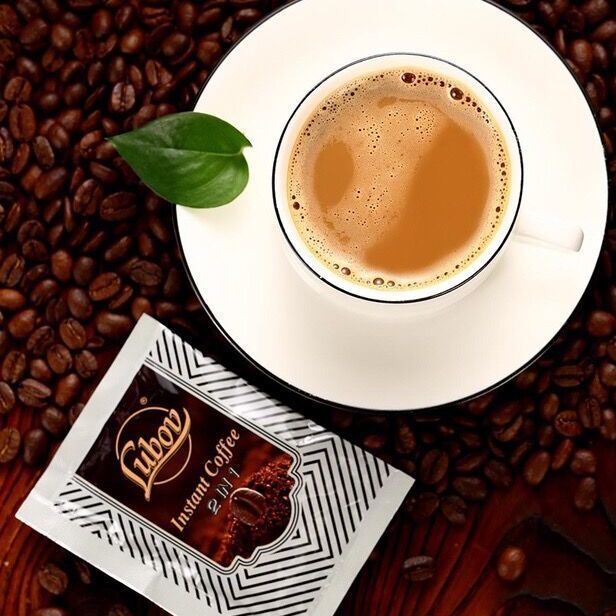 进口lubov二合一速溶咖啡固体饮料700克5014克二合一加3合一2袋