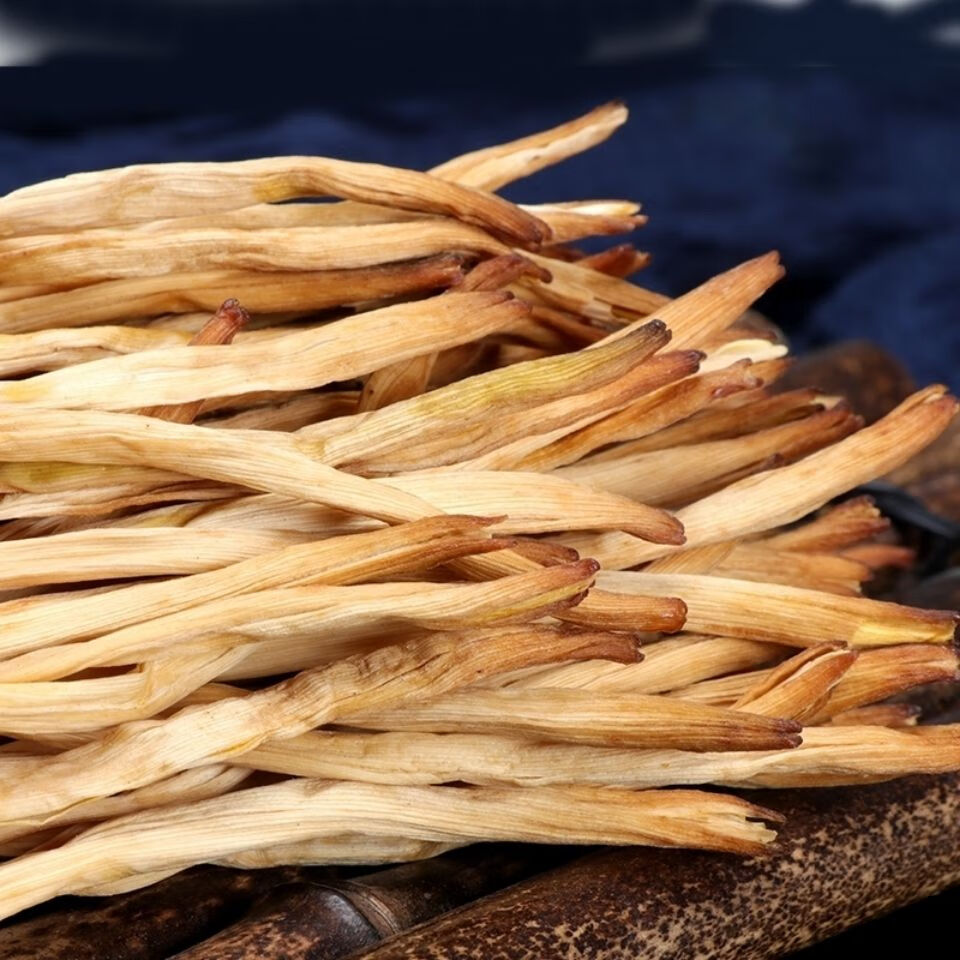 大同美食黄花菜,老人叫金针无添加干白花绿色健康菜 100克3袋黄黄花菜