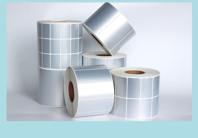 亚银标签纸不干胶防水pet60x40503020708090100mm防撕防油碳带打印