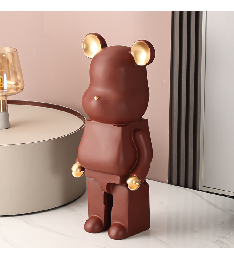 中精质造 客厅网红暴力熊存钱罐摆件小号现代轻奢样板房咖啡奶茶店