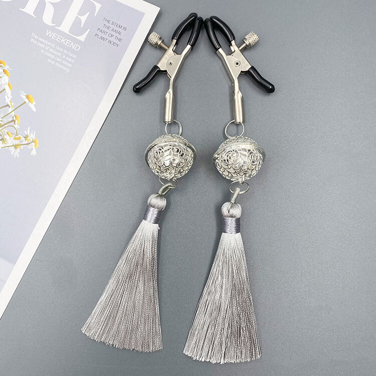 久爱流苏铃铛情趣sm乳夹男女用可爱铃铛刺激后庭肛塞拉珠复古金属奶唇