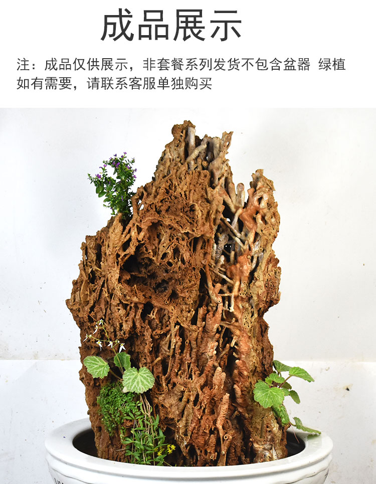 钟乳石摆件芦管石麦管石假山盆景天然上水石原石庭院造景吸水石钟乳石