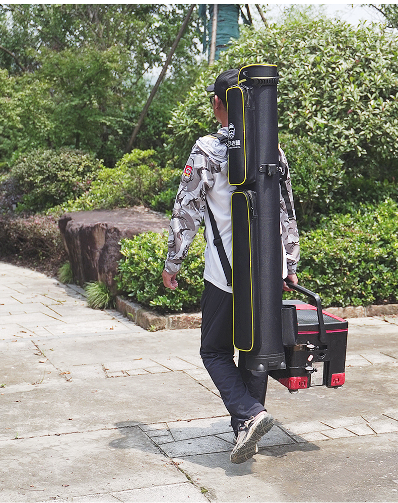 钓鱼伞包鱼杆包竿包一体2021新款鱼竿包十大轻便型帆布杆包渔具包防水