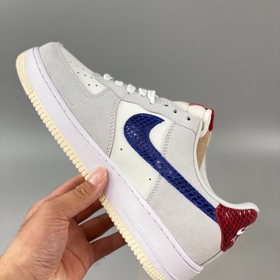 【官方旗舰】dunk aj同款undefeated af联名空军一号灰蓝红 军绿色