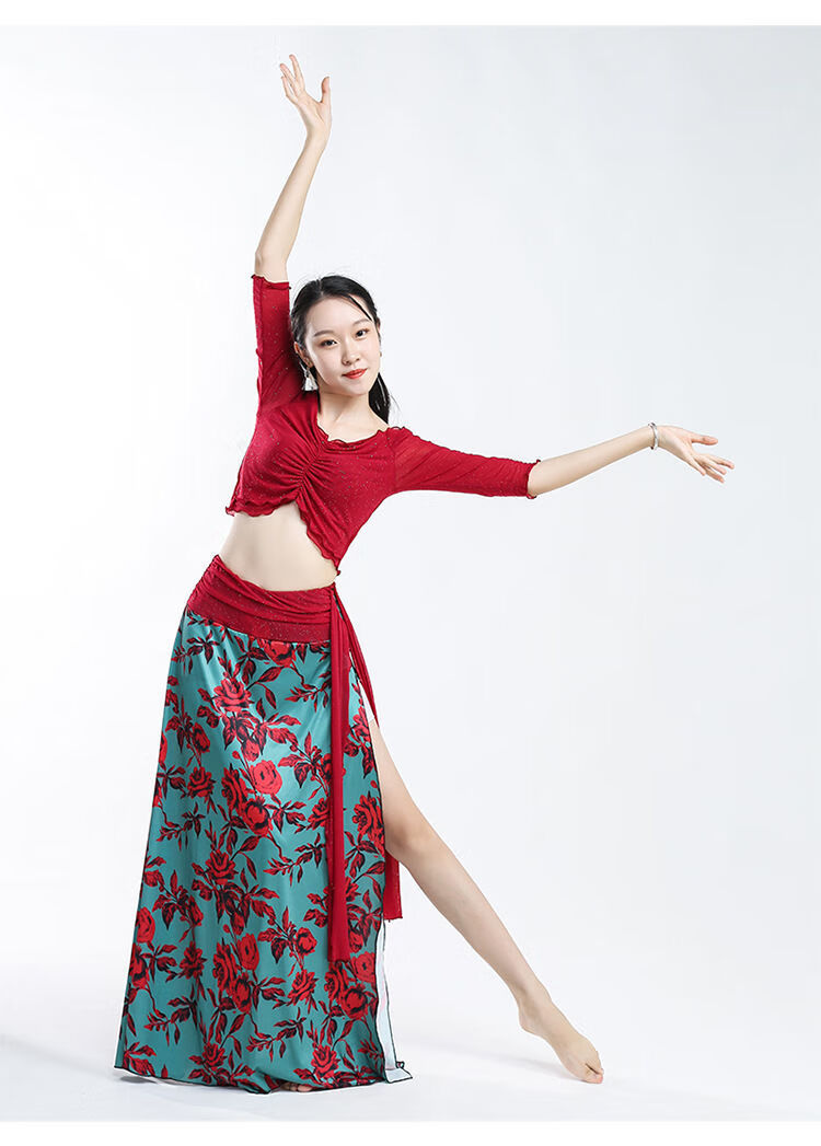 肚皮舞服装肚皮舞2021新款套装夏季性感长裙东方舞舞蹈服练功服初学者
