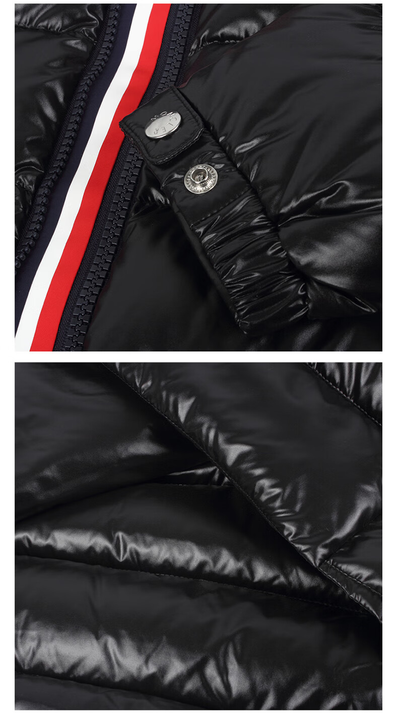 情人节礼物moncler蒙口男士新款时尚休闲羽绒服黑色g20911a