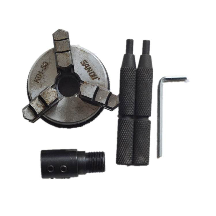 西普顿k0150三爪自定心手紧卡盘m141木工迷你微型小卡盘接杆三欧50三