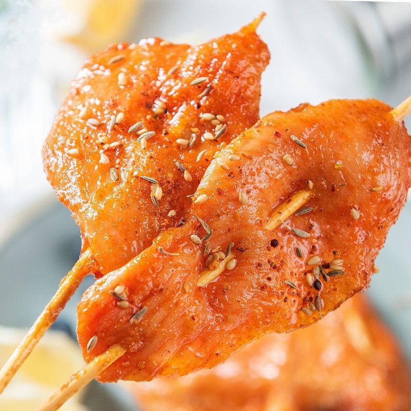 里脊串鸡肉串冷冻鸡肉串烧烤手抓饼串串香油炸铁板烧食材福茹洲20串小