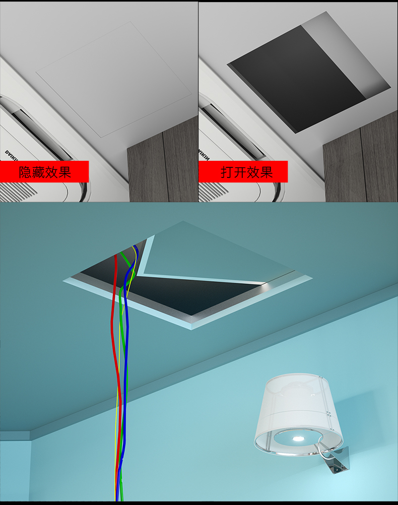铝合金石膏板检修口盖板暗式天花检修孔吊顶隐藏式检查口暗藏式内径