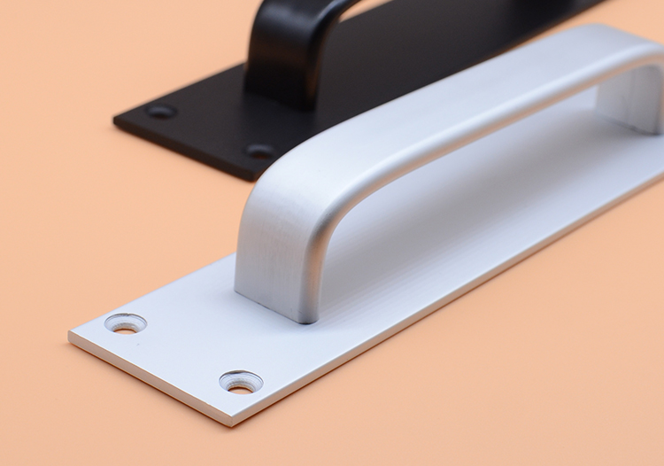 免打孔门把手铝合金大门明装拉手塑钢阳台门推拉门木门防火门把手黑色