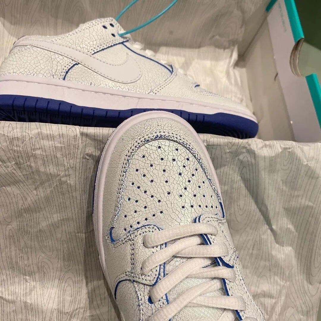 sb dunk青花瓷白蓝爆裂纹扣扣乐板鞋女低帮鞋情侣款运动【10月10 dunk