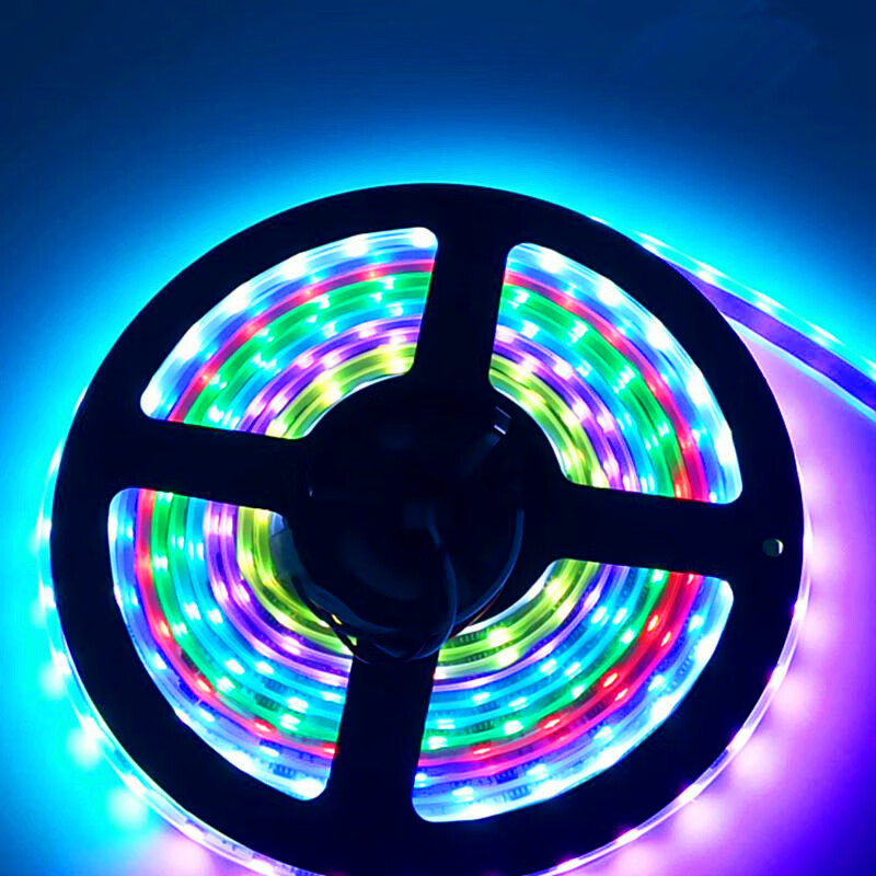 5v12v幻彩声控跑马流水灯带ws2811ktv音乐灯条ws2812酒吧像素灯条 5v