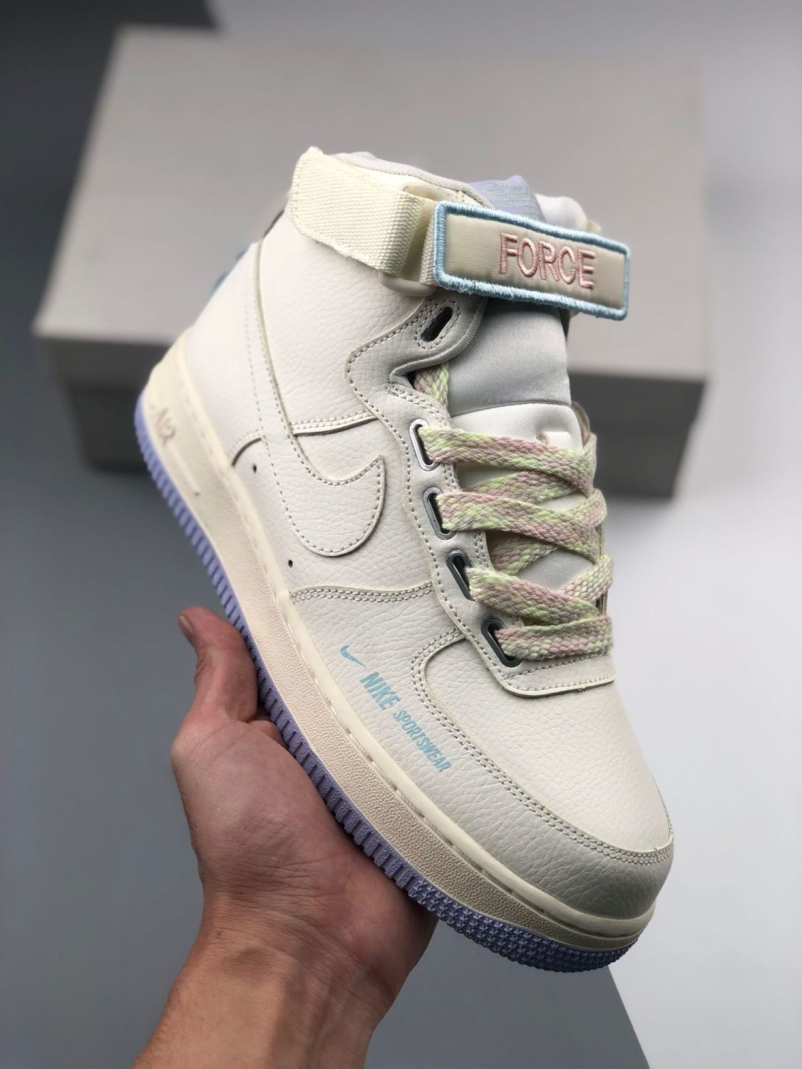 热门款 空军一号 af1独角兽米白 头层气垫男女运动鞋休闲板鞋 空军