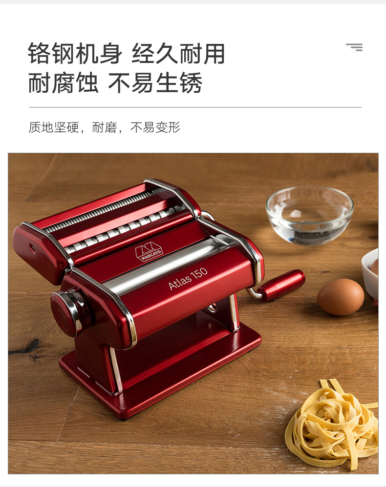 面条机多功能手动手摇小型家用压面机一体式银色