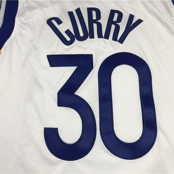 75周年22新赛季勇士队白色30号球衣汤普森维金斯刺绣球衣 新款30号