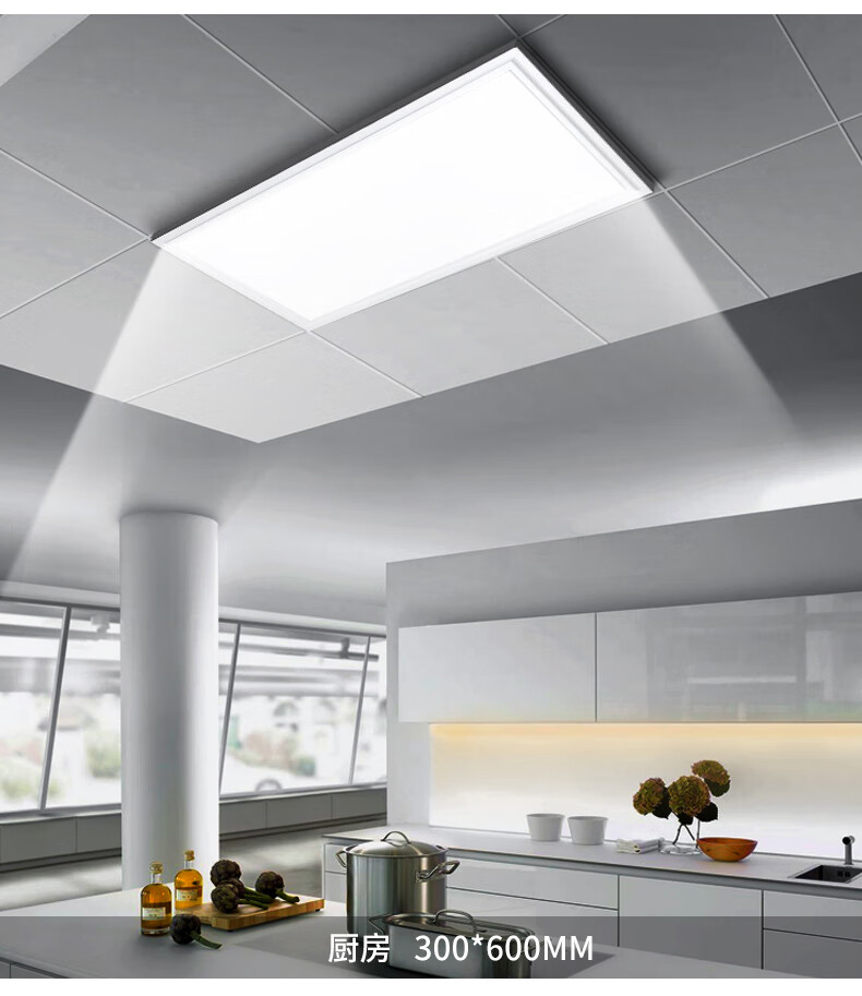 殴普同款集成吊顶led灯300x300方灯卫生间铝扣板厨房灯30x60平板灯600