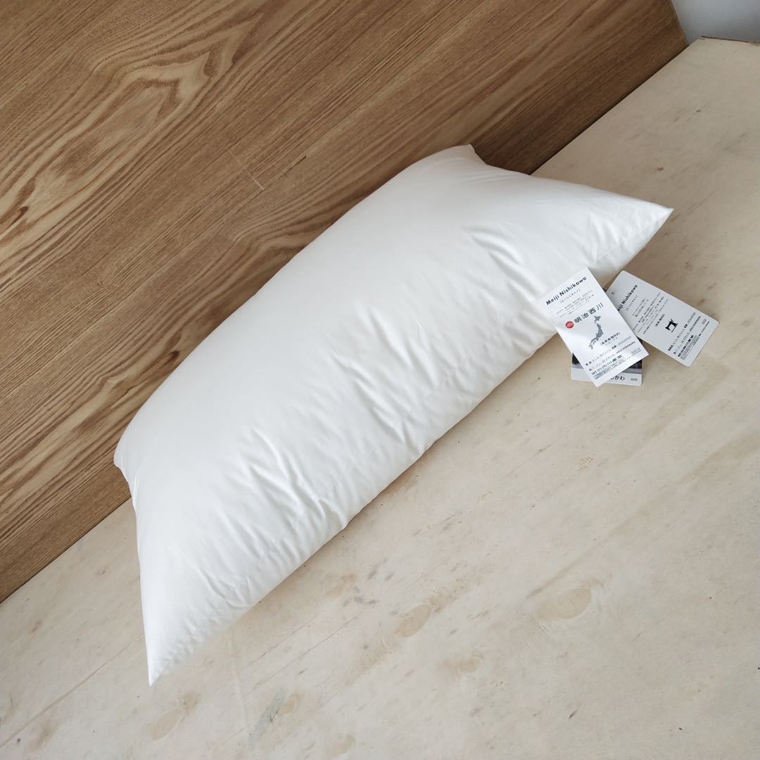逸启出口日本明治西川枕头软枕芯家用全棉枕头芯五星级酒店专用单边低