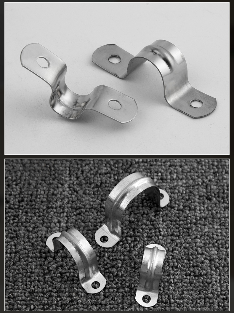 定制不锈钢骑马卡镀锌马鞍卡u型管卡箍水管夹电线卡扣欧姆卡固定抱箍