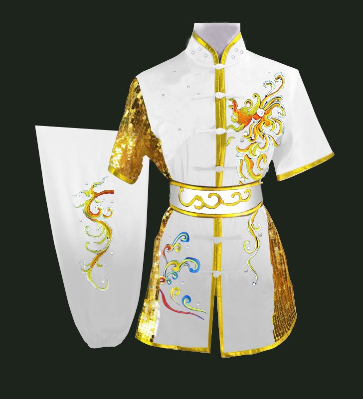 轻奢高端南拳长拳练功儿童武术比赛表演彩衣服装刺绣龙男女红色黑色