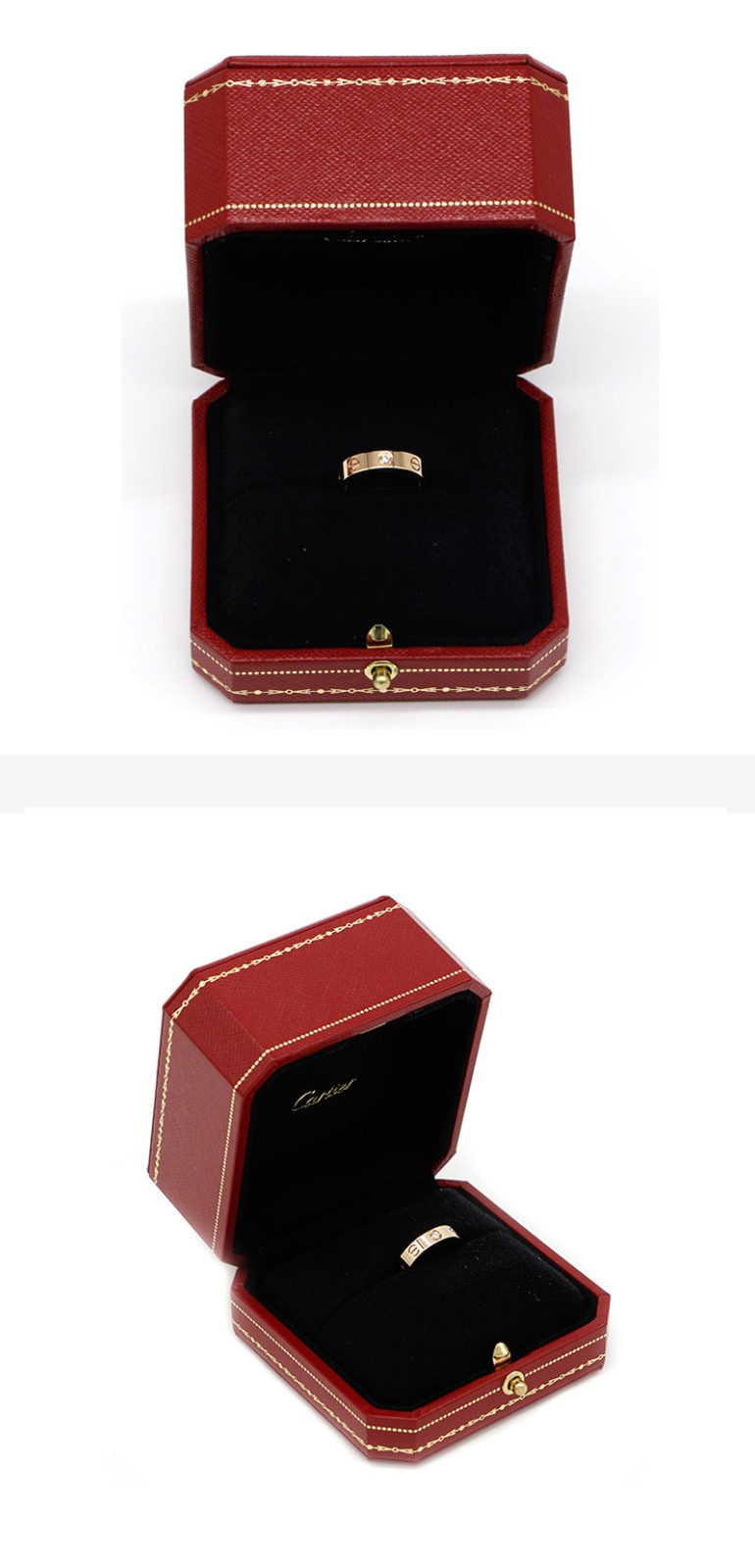 cartier/卡地亚 love系列18k玫瑰金镶嵌0.