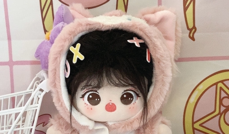 棉花娃娃女娃有骨架古力古力可爱妮可喵喵10cm无属性男娃公仔难哄20cm
