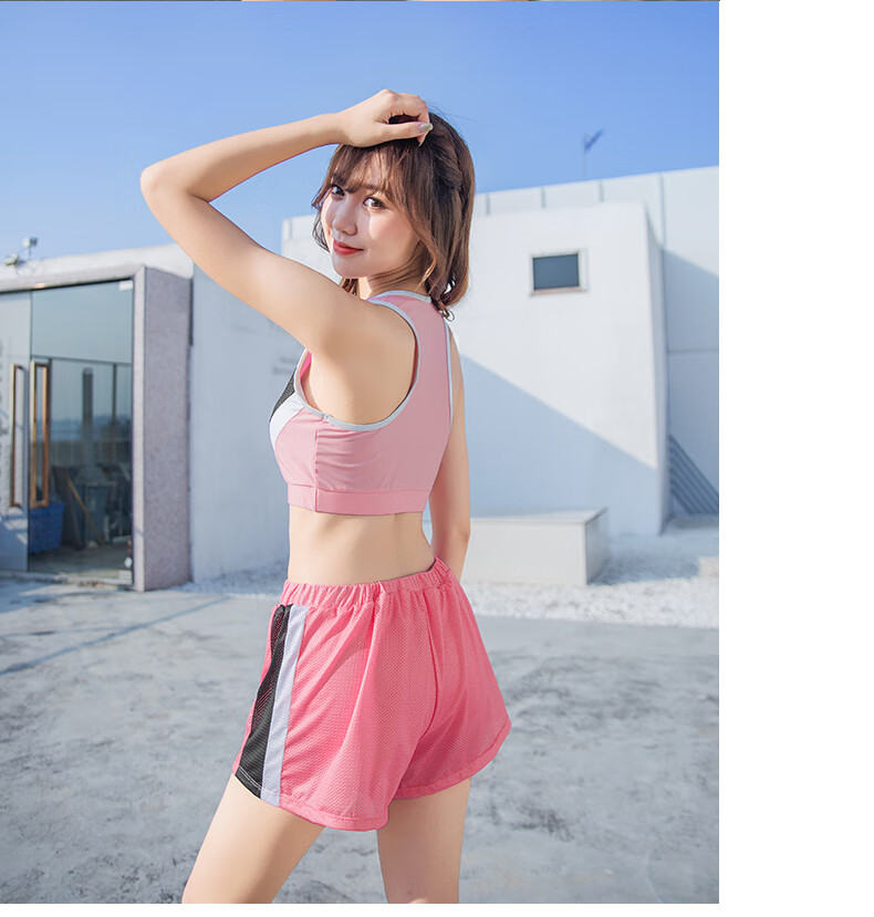 大码泳衣女遮肚200斤胖妹妹分体比基尼四件套运动保守学生游泳衣中性