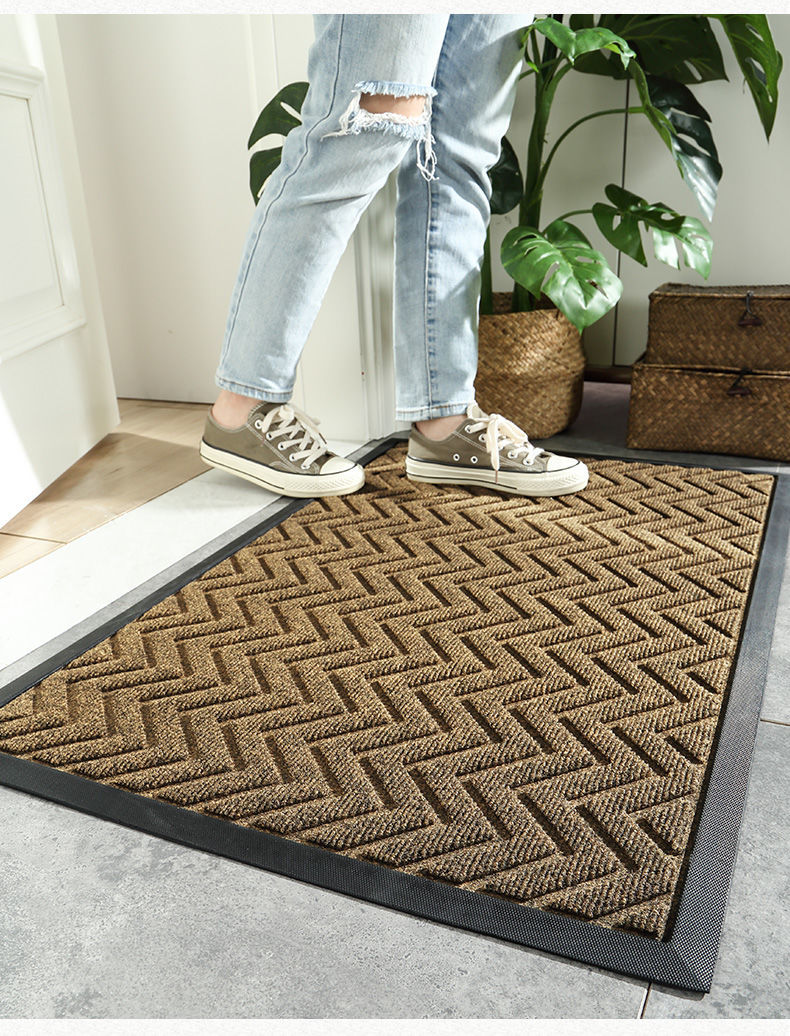 豪宅入户门地垫防滑垫子户外进门垫家用进户门脚踏大门口脚垫泊雅黑色