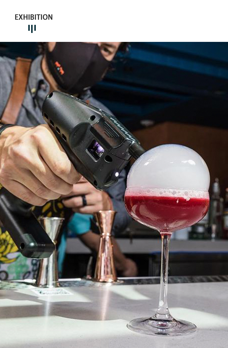 分子气泡枪酒吧传奇创意调酒烟熏鸡尾酒泡泡枪气泡枪烟雾枪分子调酒