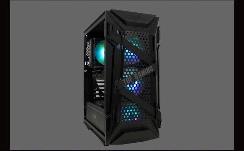 华硕(asus)tuf火枪手gt301电竞机箱台式机电脑水冷玻璃侧透itx主机箱