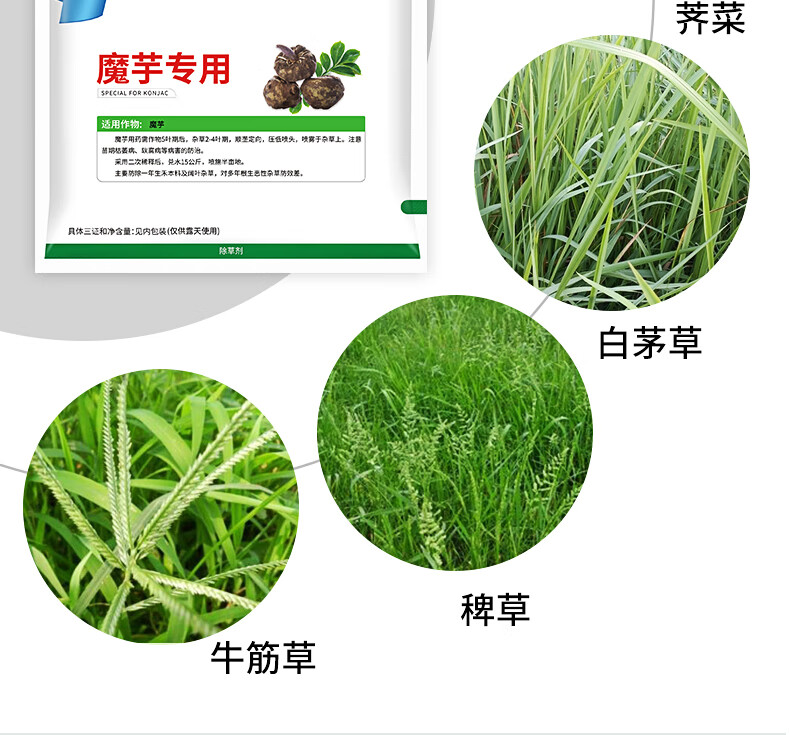 魔芋除草剂魔芋专用农药除草剂精喹禾灵杂草灭草剂双除安全不伤苗120g