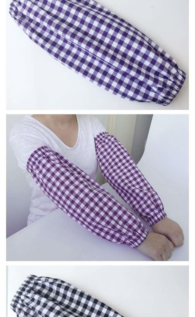 棉袖套女男士全棉套袖手臂长款工作加厚宽松防嗮薄透气夏季四线宽口