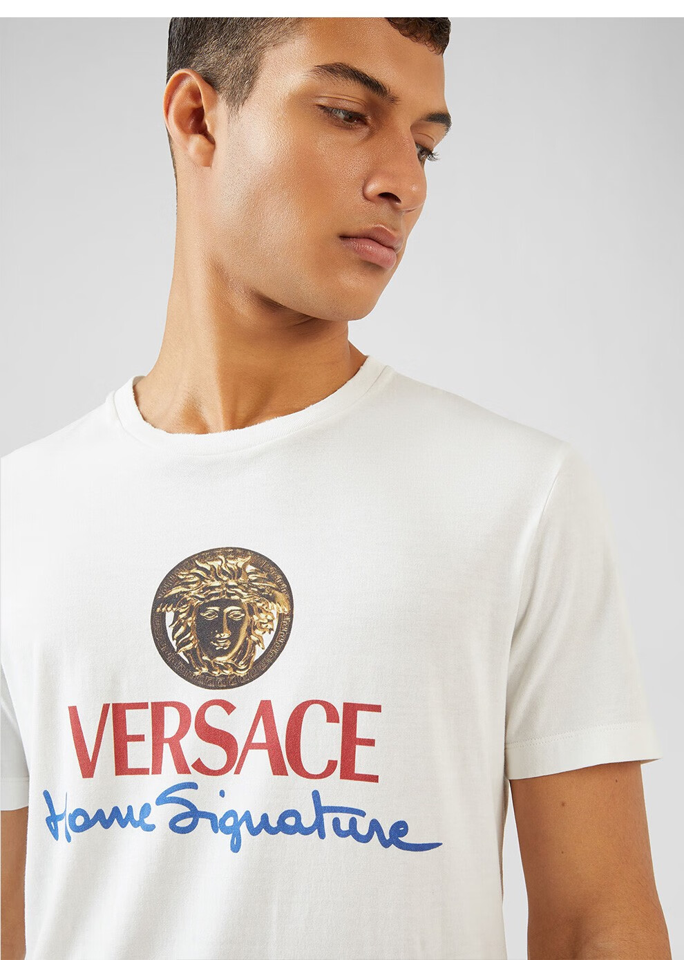 versace范思哲男装夏季新款棉质印花男士短袖t恤a85989a228806a1002