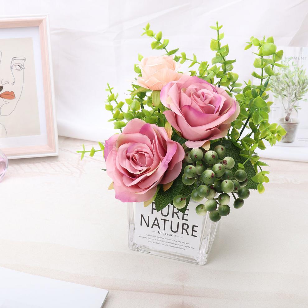 精选现发ins家居干花假花仿真花花束套装盆景客厅摆件创意盆栽装饰品