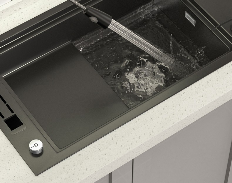 长虹changhong水槽双槽纳米阶梯槽不锈钢洗菜盆厨房水池洗碗池淘菜盆