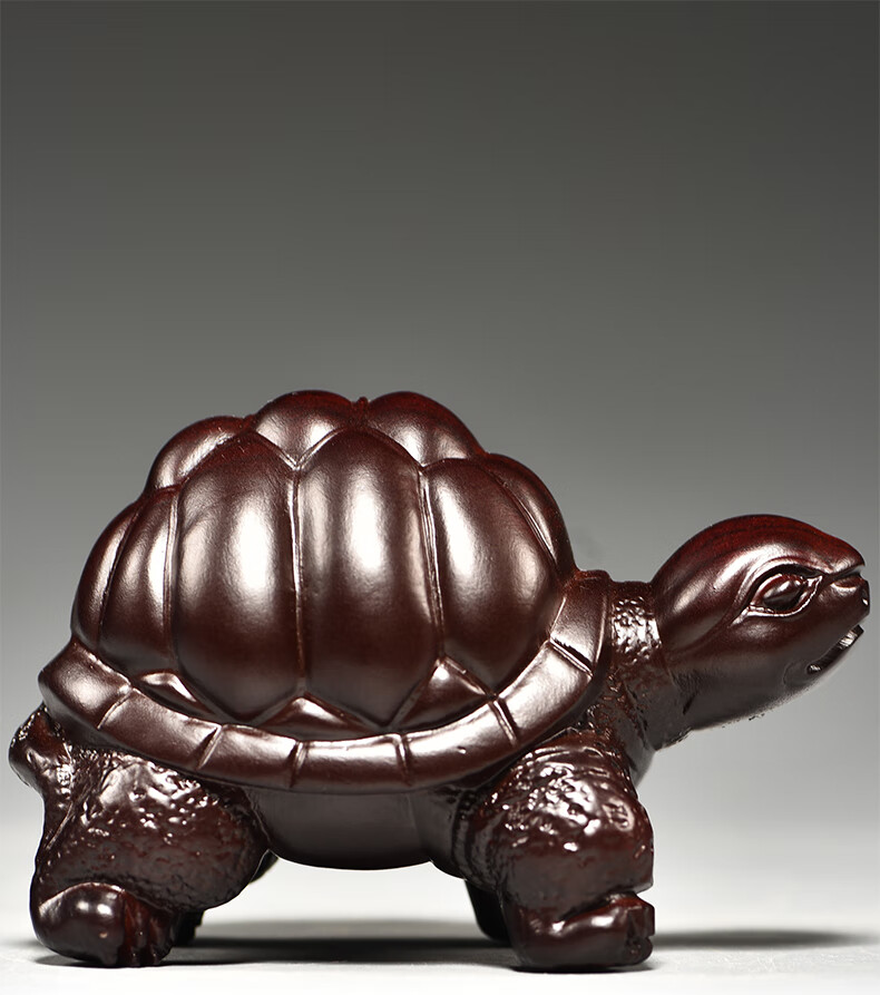 福渊阁木雕乌龟摆件实木质富贵甲天下红木长寿龟家居客厅工艺品精雕