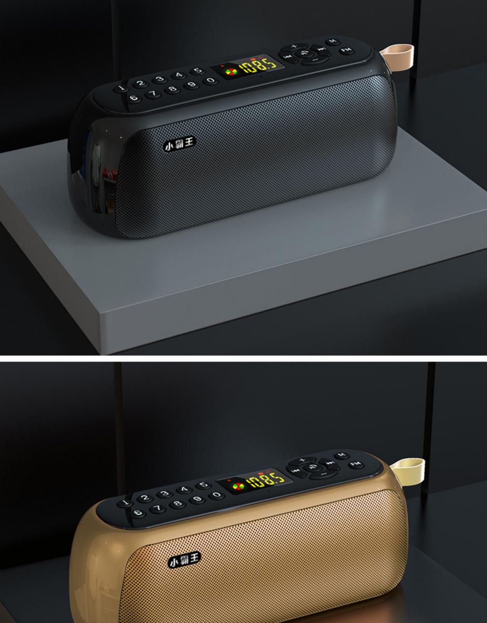 小霸王收音机新款便携式d90高端多功能播放器老人老年小型广场舞音响
