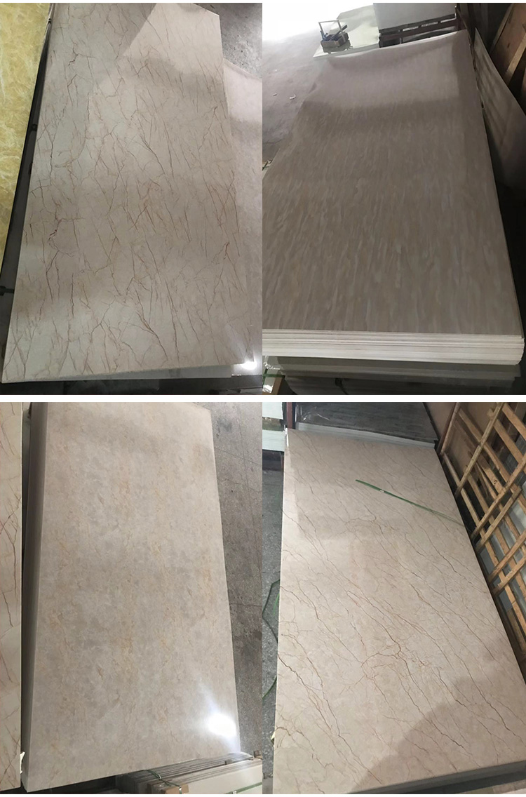 定制定制大理石板材uv板pvc板石塑微晶石板护墙板墙身装饰仿大理石板
