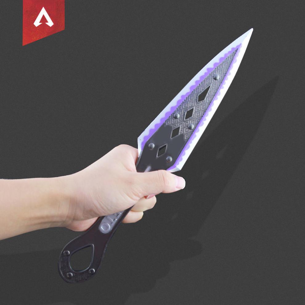 apex周边英雄恶灵传家宝苦无荧光皮套不开刃合金玩具盒装 恶灵苦无