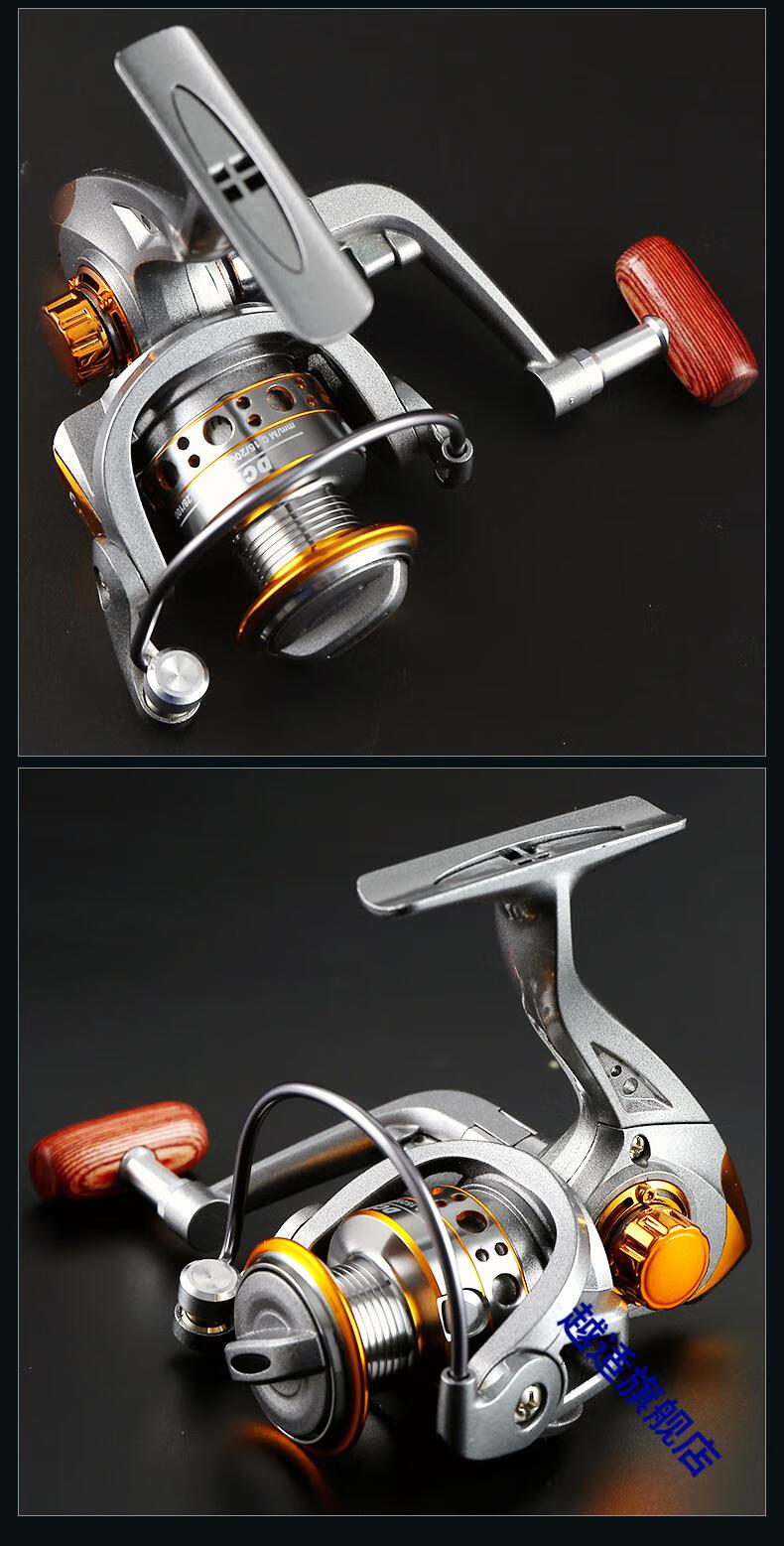 狼王渔轮水滴轮全金属渔轮鱼线轮纺车轮小型左右互换海竿抛竿筏竿钓鱼