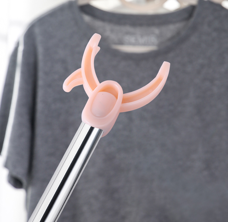 家用不锈钢撑衣杆伸缩衣叉晾衣杆晒衣架撑衣架挑衣杆叉丫a073衣叉蓝色