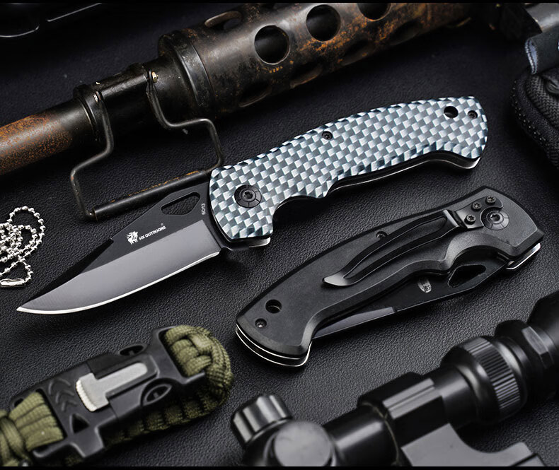 防身小刀汉道露营折叠刀户外小刀随身防身刀具多功能折刀野外求生存