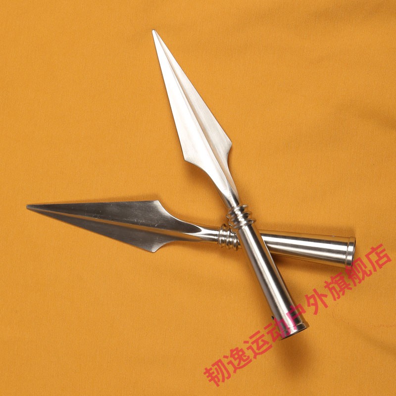 人气高端红缨枪头不锈钢一体锻造霸王枪长矛头武术器械红樱枪戟超大