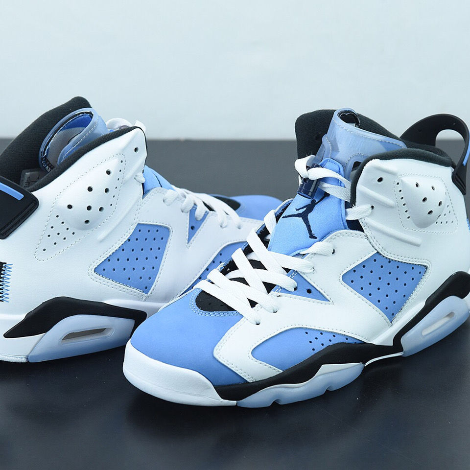 air乔6retrounc高帮北卡蓝白蓝实战休闲运动篮球鞋北卡蓝39